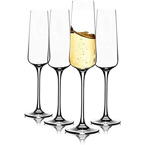 Crystal Champagne Glasses (6 Pack)