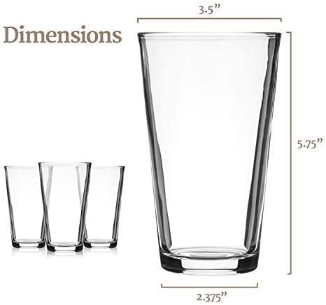 Drinking Glasses 6pc-Can Shaped Glass Cups,16oz Beer – Modvera