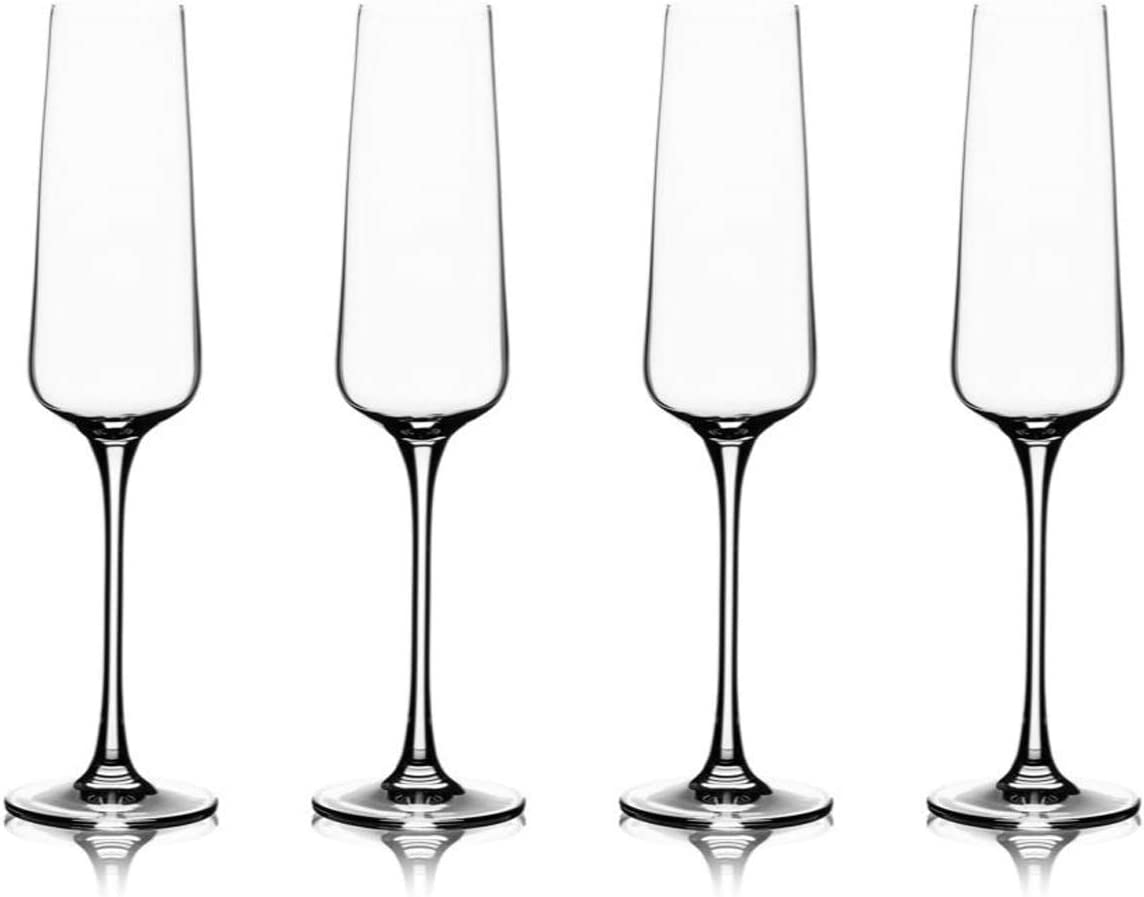Crystal Champagne Glasses (16 Count Case Pack)