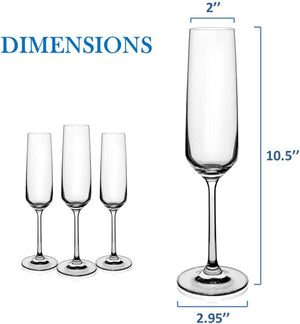 Crystal Champagne Glasses (6 Pack)