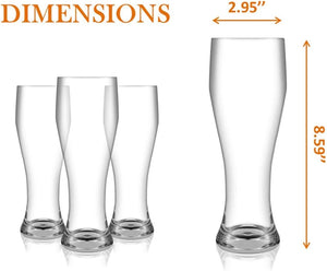 Pilsners and Hefeweizens Glasses (4 Pack)