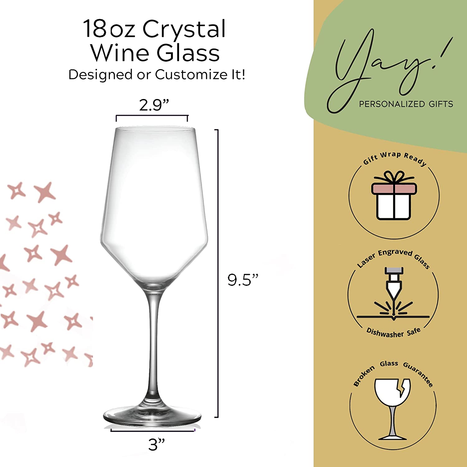 Crystal Wine Glasses (16 Count Case Pack)
